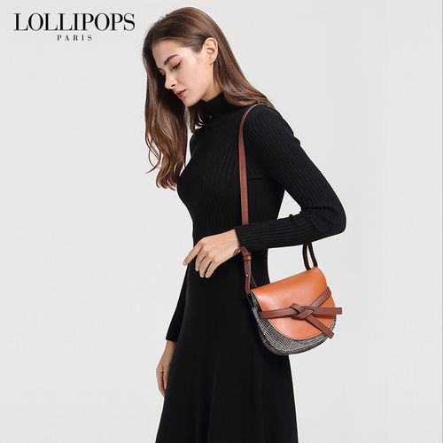 lollipops包包女真皮女包lp新款2019马鞍包复古时尚单肩包斜挎包