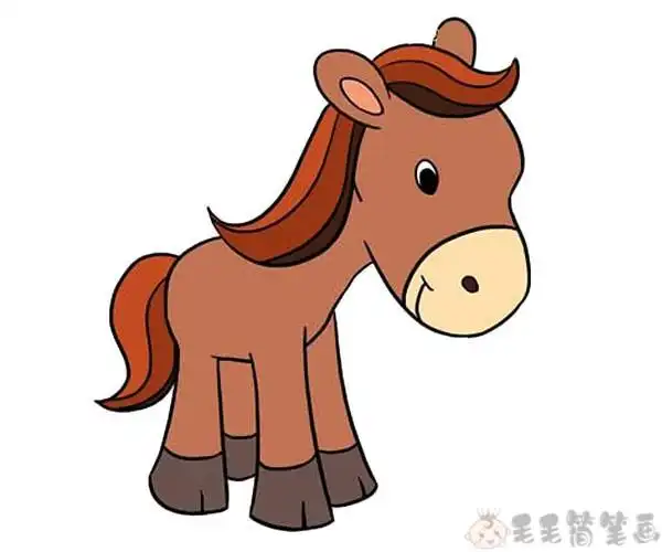英俊漂亮的小马简笔画教程