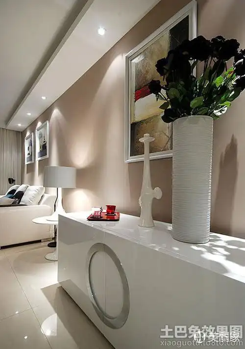 室内浅咖色墙面漆效果图欣赏