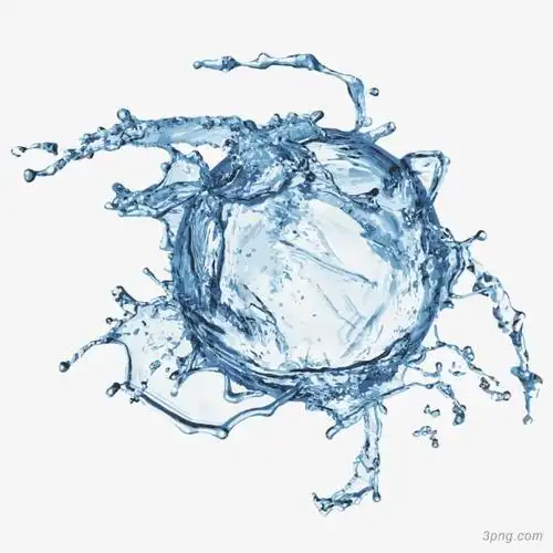 蓝色圆形水球png素材透明免抠图片装饰效果