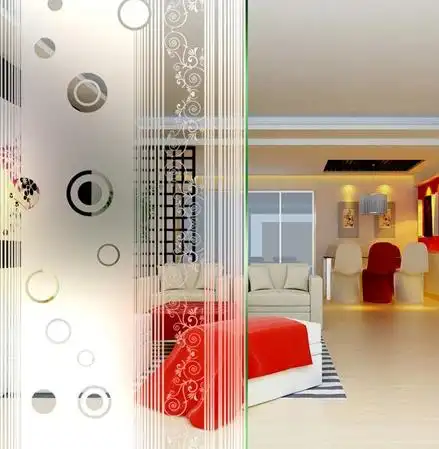 中式艺术玻璃门装修效果图