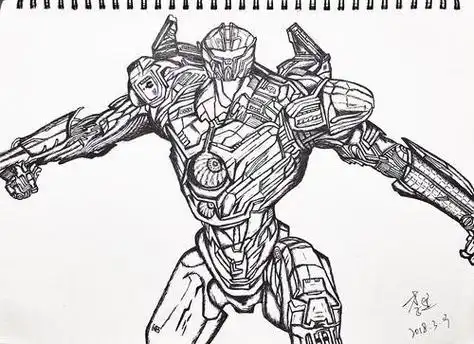 环太平洋简笔画暴