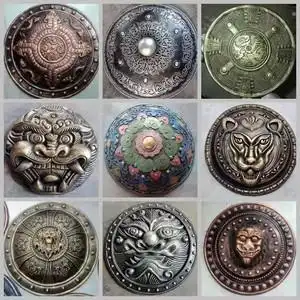 仿中国古代士兵盾牌古装演出拍摄道具将军酒吧密室布景兵器道具盾