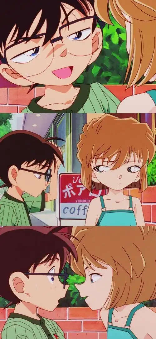 名侦探柯南三格拼接手机壁纸