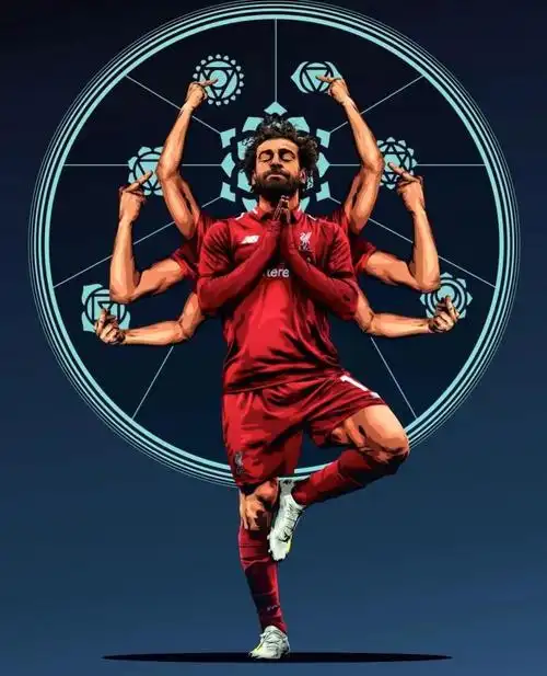 体育插画萨拉赫