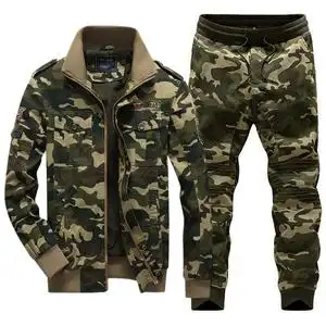休闲军工套装男