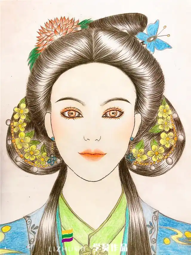 南宁专业化妆培训学校作品:纸妆美人图