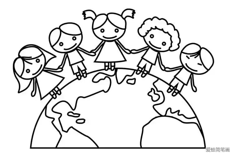 简笔画地球儿童画怎么画地球简笔画画法11张地球为主角的爱护地球保护