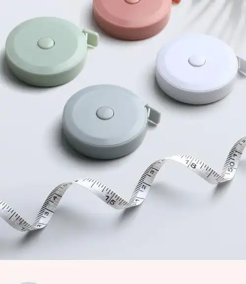 2米皮尺软尺三围量衣尺精度卷尺多功能量腰围高测量衣服尺子象牙白2米