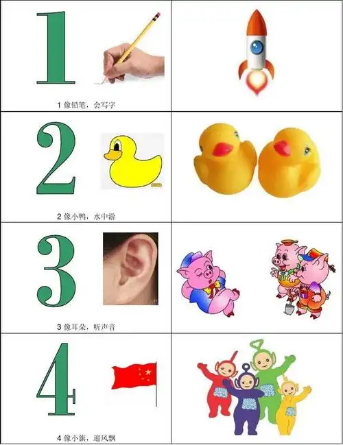 幼儿识字卡数字1-10