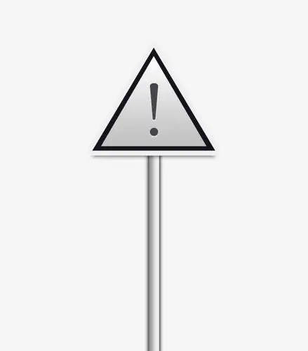 灰色路牌路障感叹号国外创意素材