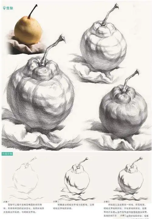 单个素描静物画法教程,素描静物结构和质感画法