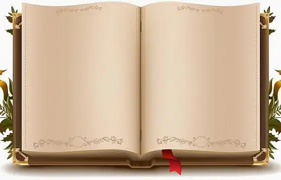 复古风格的空白书本书籍图片免抠矢量素材