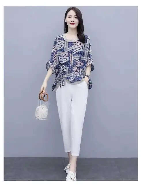 时尚套装女2023年夏季新款搭配女装整套遮肚两件套今年流行的套装