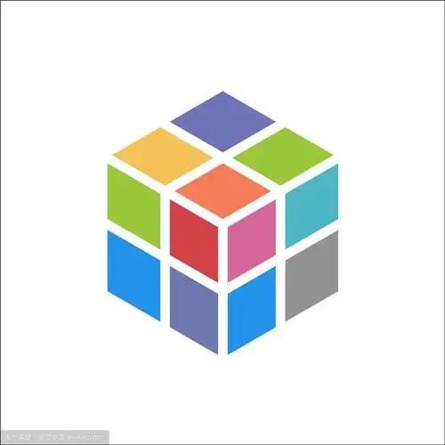 魔方logo设计图标色彩缤纷