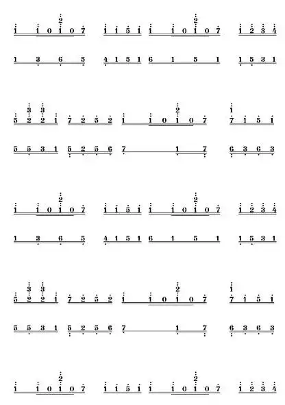 river flowers in you 数字简谱