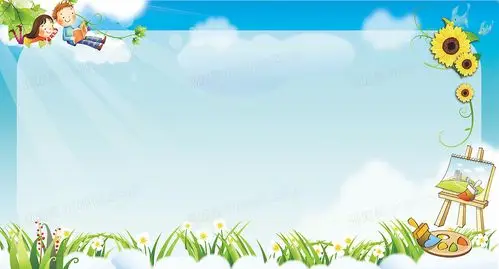 卡通学校制度展板设计矢量素材