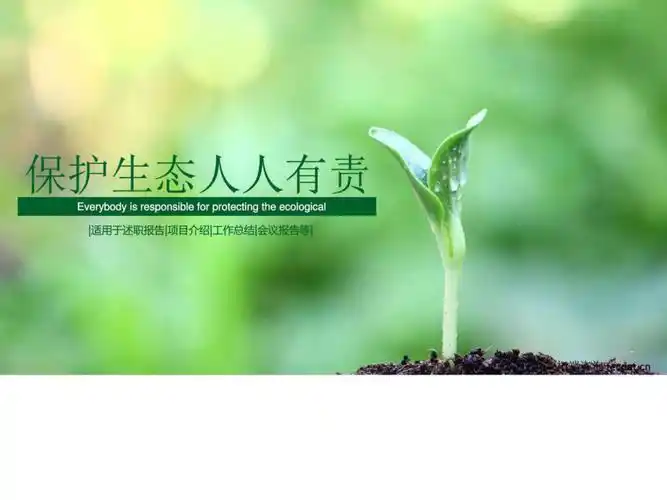 保护环境人人有责主题环境保护工作汇报动态ppt课件