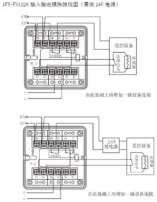 赋安afn-fs 1226输入输出模块端子接线图