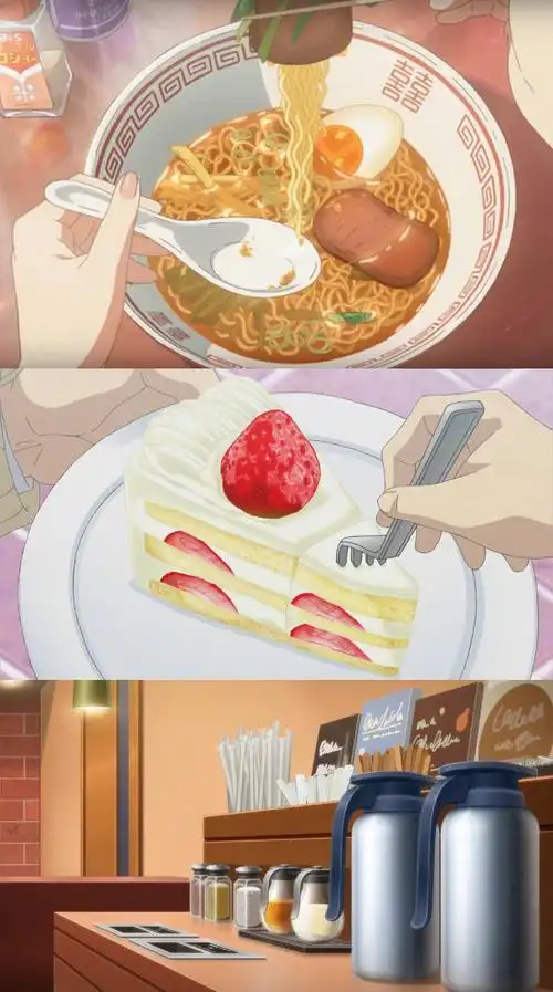 以前拒绝现在真香的食物# 超治愈的二次元美食 秒赞的仙女狂吃不胖