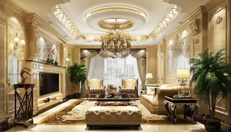 欧式古典风格五居室500平米1万-云锦世家别墅装修案例-天津房天下家居