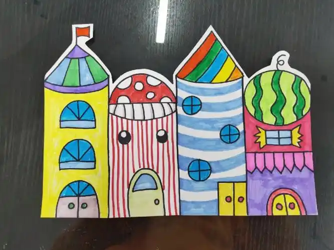 立体城堡创意儿童画