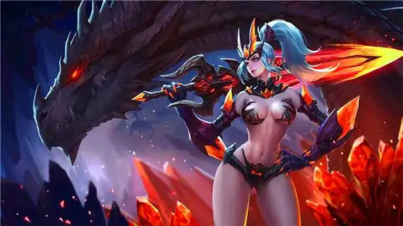 王者荣耀花木兰水晶猎龙者去内无遮