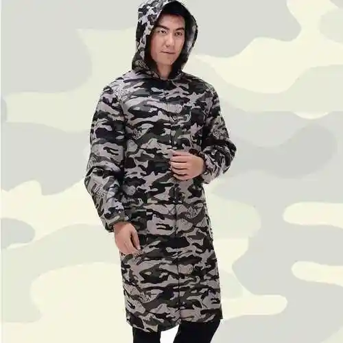男女通用长袖连帽迷彩大褂防尘工作服工厂车间批发部搬运耐脏工装