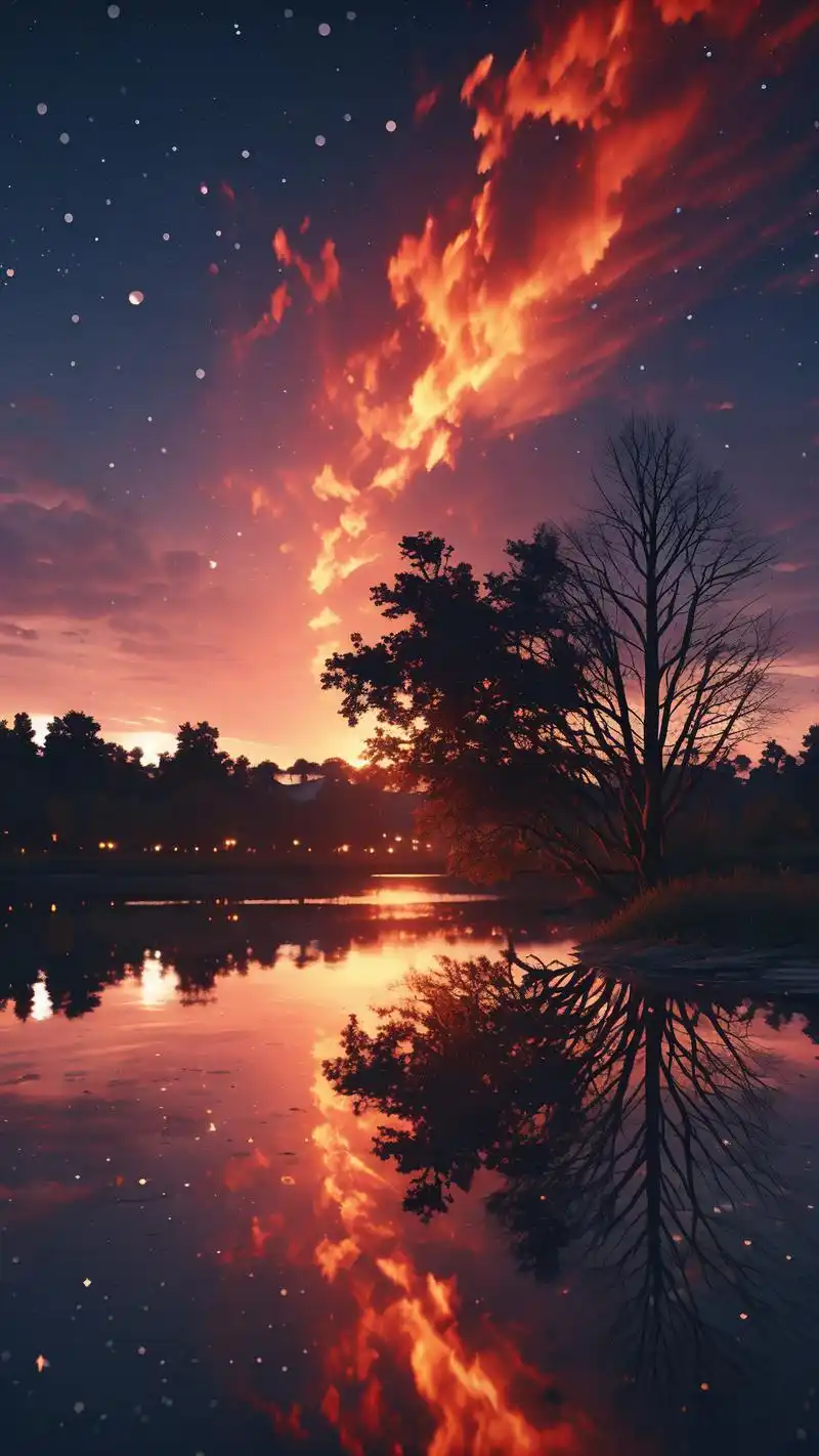 将这些黄昏晚霞的壁纸设为手机背景,仿佛每天都能沉浸在这份宁静与