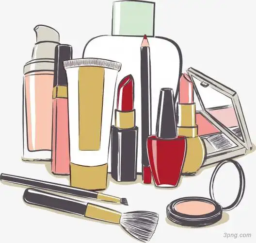 矢量手绘化妆品下载png素材透明免抠图片-卡通手绘