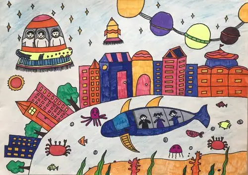 科幻画,创新创意大比拼----日照凤凰小学东校区举行科学幻想画比赛