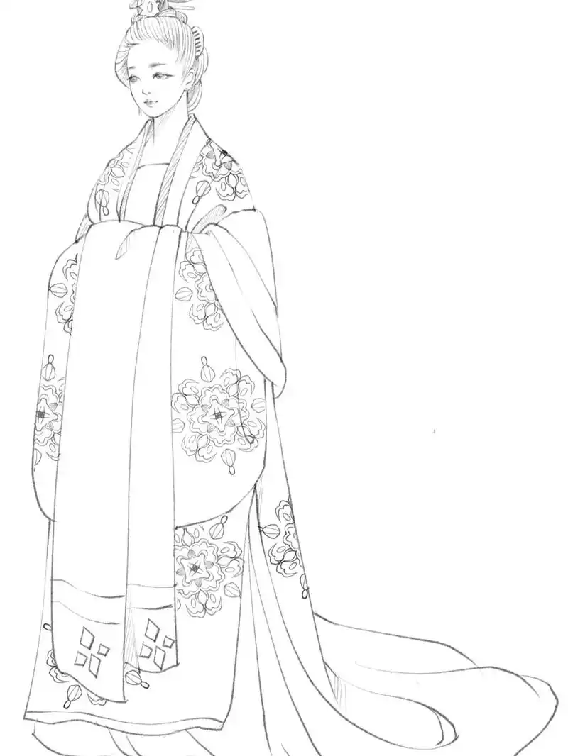 古风线稿素材新手小白可以拿去练手哦