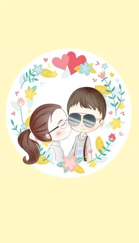 q版情侣 水彩风格 可以接单 原创 手绘 微博可以来找@我在堆3土~~希望