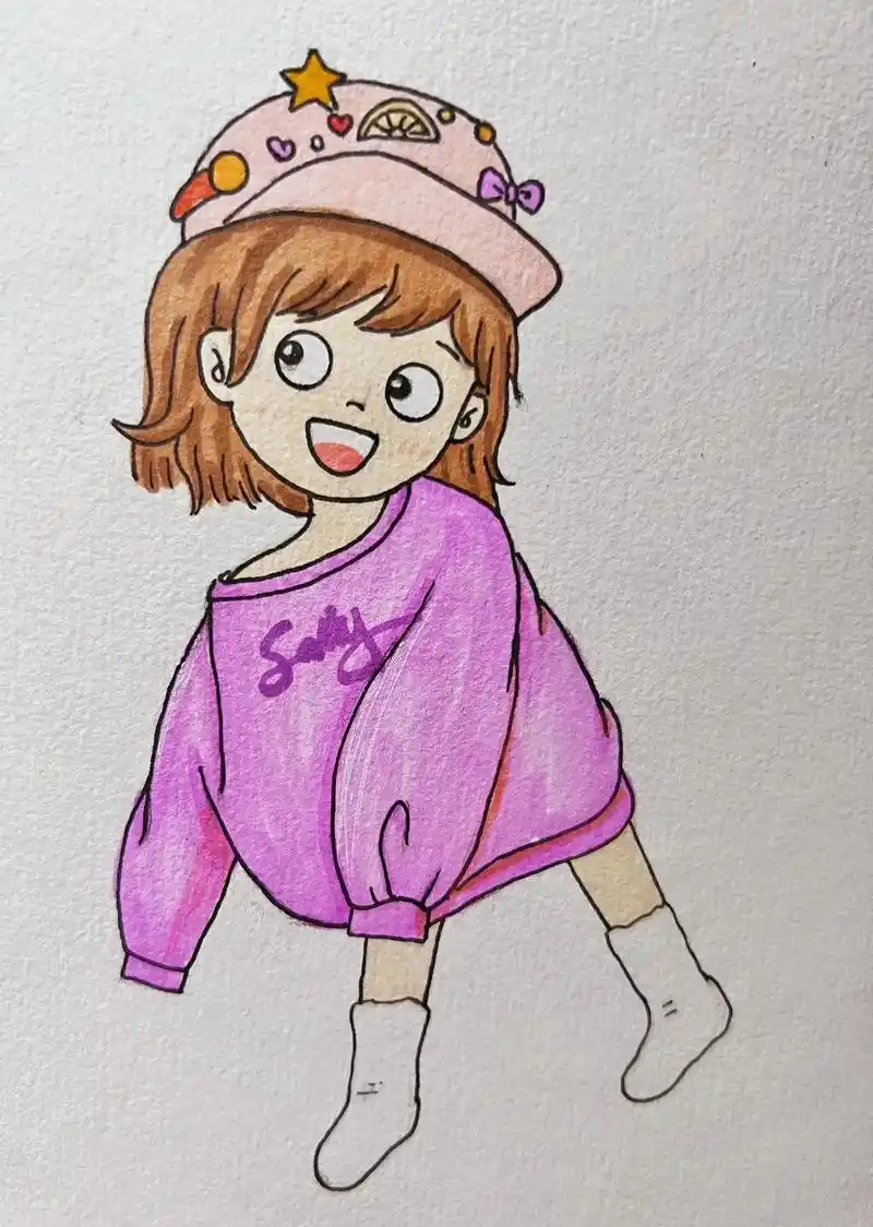 q版人物简笔画.#简笔画 #儿童画 #手绘 #可爱卡通 #一 - 抖音