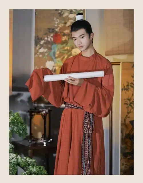 唐制汉服圆领袍男朝荣大放量复原唐代古装缺胯袍儒雅