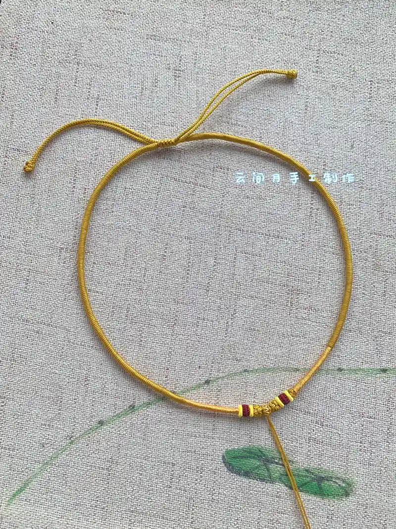 手工编绳 黄金项链绳 锁骨链 项圈 颜色可定制