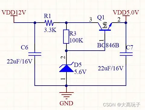 电路分享_三极管线性稳压电源 - 大高玩子 - 博客园