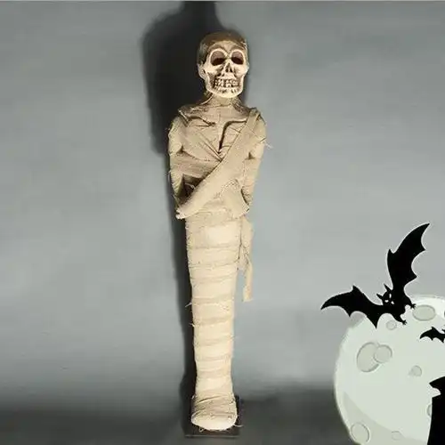 丧尸鬼屋密室场地装饰 恐怖蜘蛛整蛊用品 图图 90cm木乃伊【图片 价格