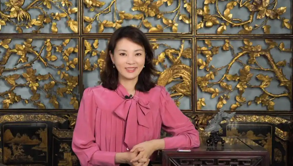 央视女主持刘芳菲久违上班太惊艳,穿雪纺衫讲解,认真工作样真美