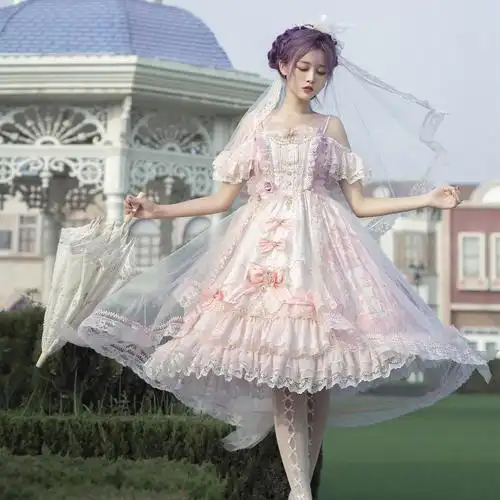 两只田园lolita现货全款月下花嫁款华丽洛丽塔