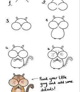 小松鼠简笔画大全