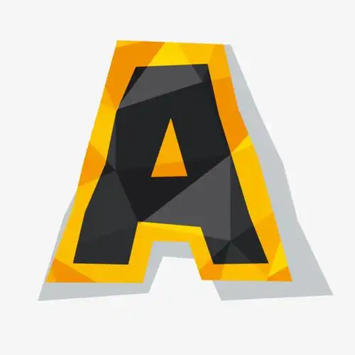 创意字母a矢量褶皱晶格立体英文字母