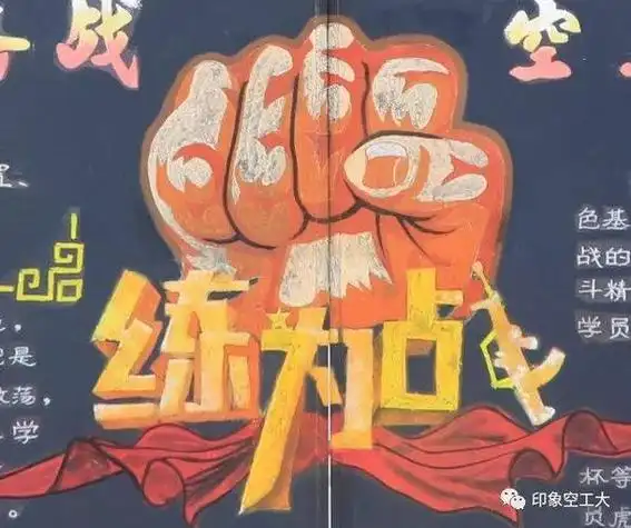 军人简图黑板报黑板报图片大全