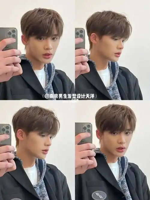 男生韩式气垫烫烫型不烫卷的发型阳光帅气