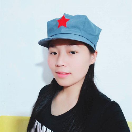 绿军帽帽红军帽解放帽 演出帽 五角星帽子 男女灰八角帽八路军帽【15