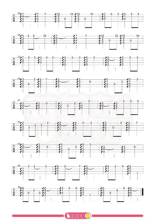 久石让天空之城尤克里里指弹曲谱示范教学视频