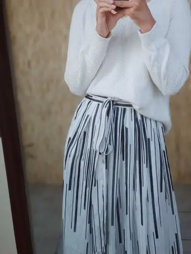 千裙雅集 银丝流璨 一片式单层汉服褶裙