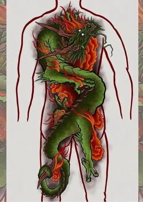 日式老传统满背