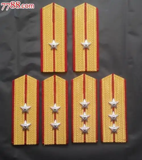 87式陆*尉官三同肩章一组