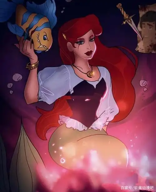 迪士尼公主暗黑风 爱丽儿眼睛疤痕成了黑化谜底 只有她依旧正义